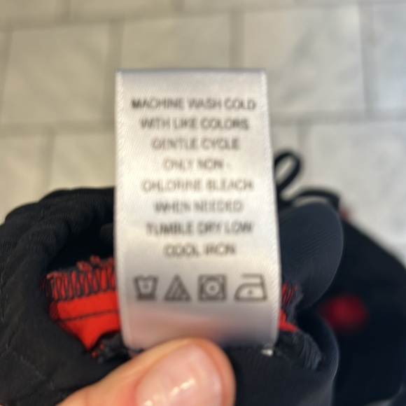 Blue and red cropped straight leg pant - Picture 6 of 7